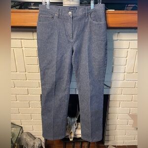 Ann Taylor striped denim pants